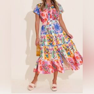 NWT Alden Adair Rachel Floral Sketch Dress- XS